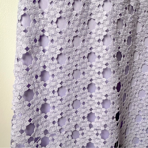 Nwt Chelsea Lace Trumpet Midi Dress Lilac - Picture 6 of 12